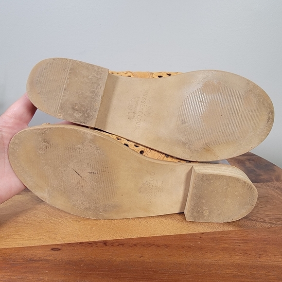 Musse & Cloud Tan Perforated Women's Ankle Boots Size 39 - Picture 12 of 17